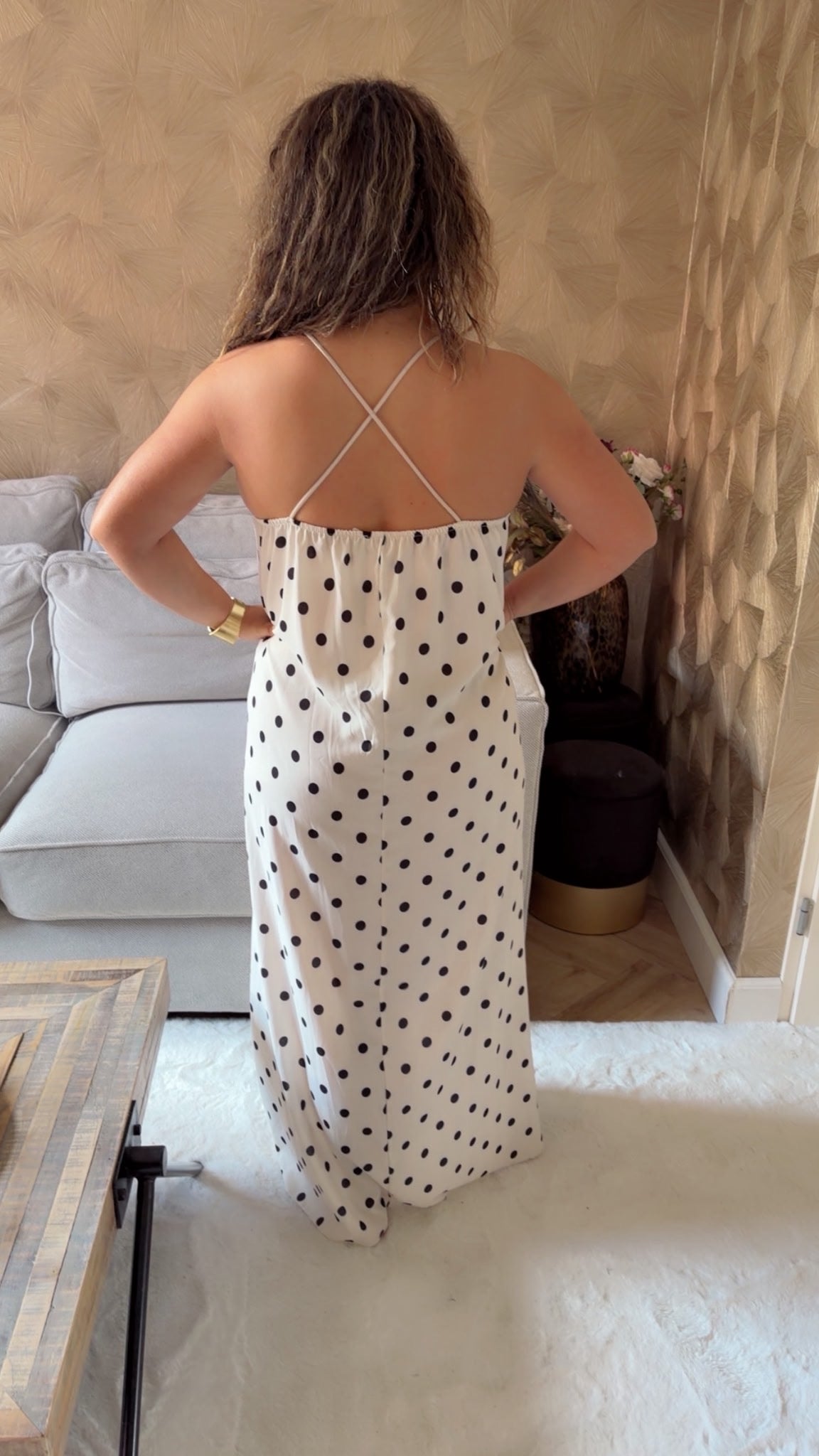 Polkadot Jurk white