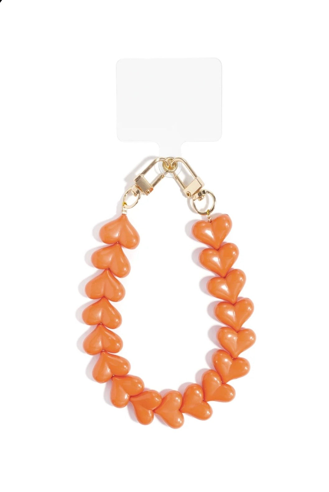 Telefoonkoord hart bright orange