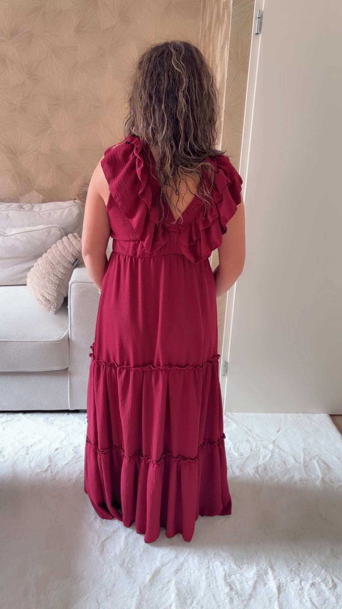 Lorita dress Bordeaux rood