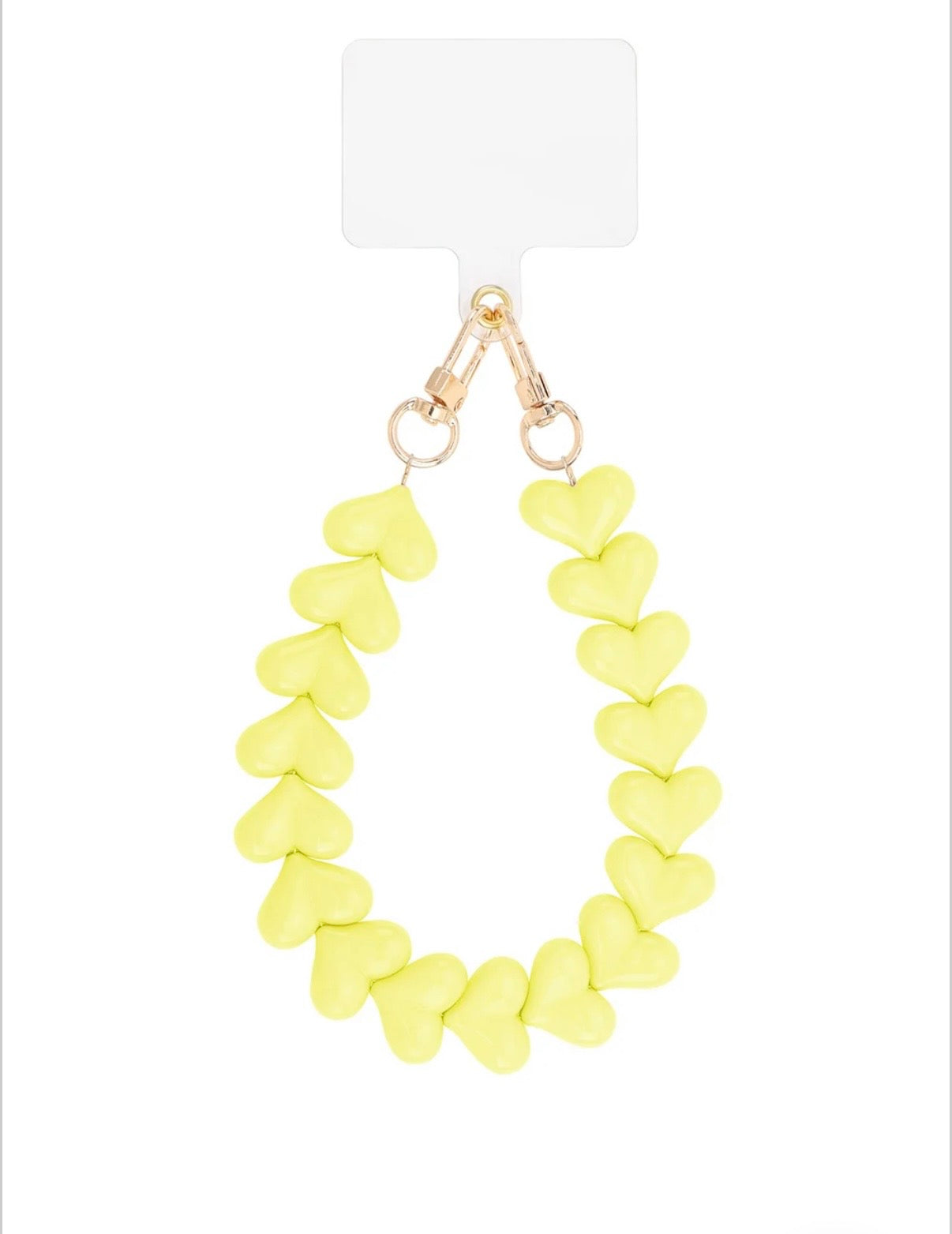 Telefoonkoord hart yellow