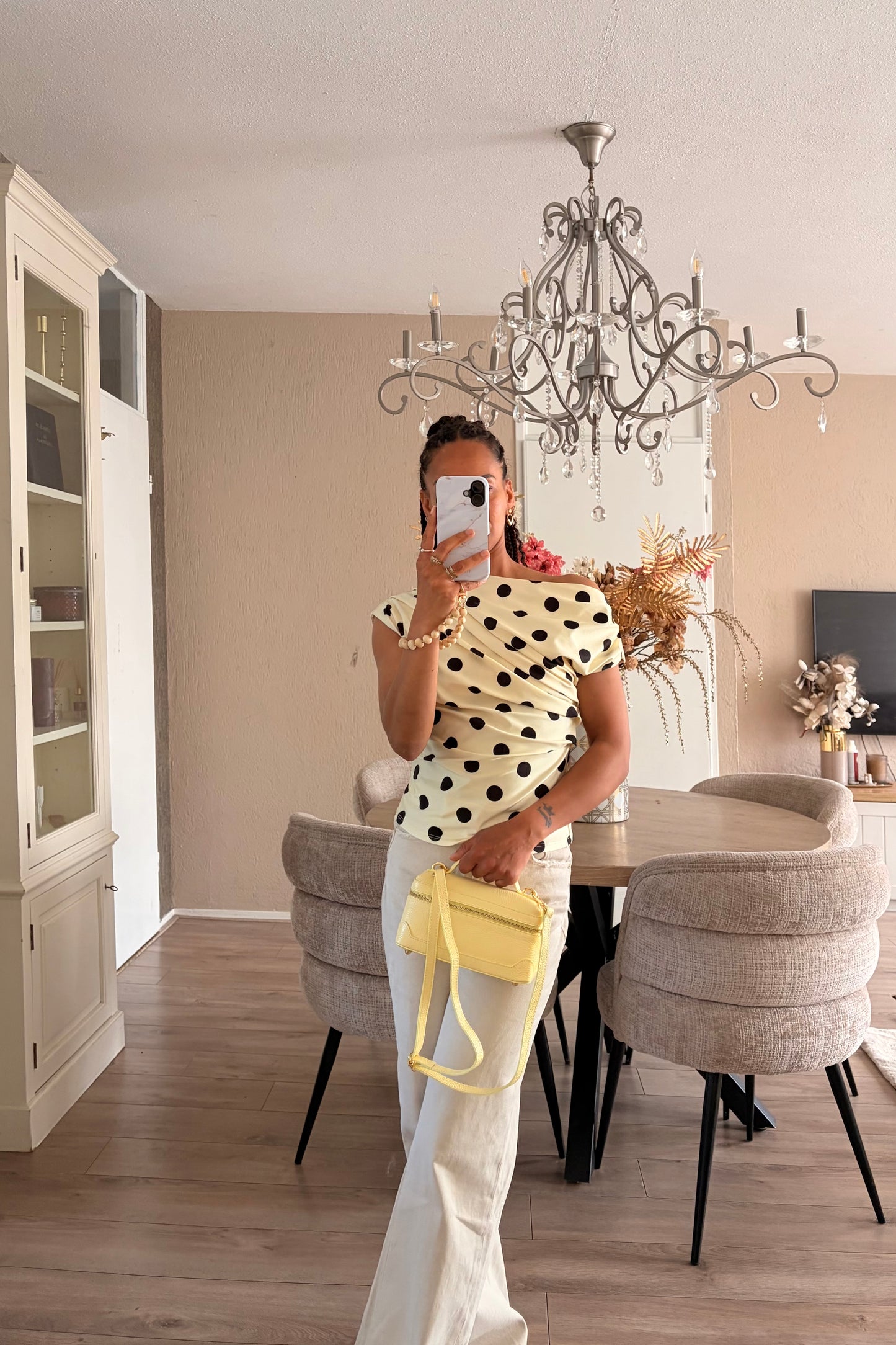 Polkadot ribbel yellow