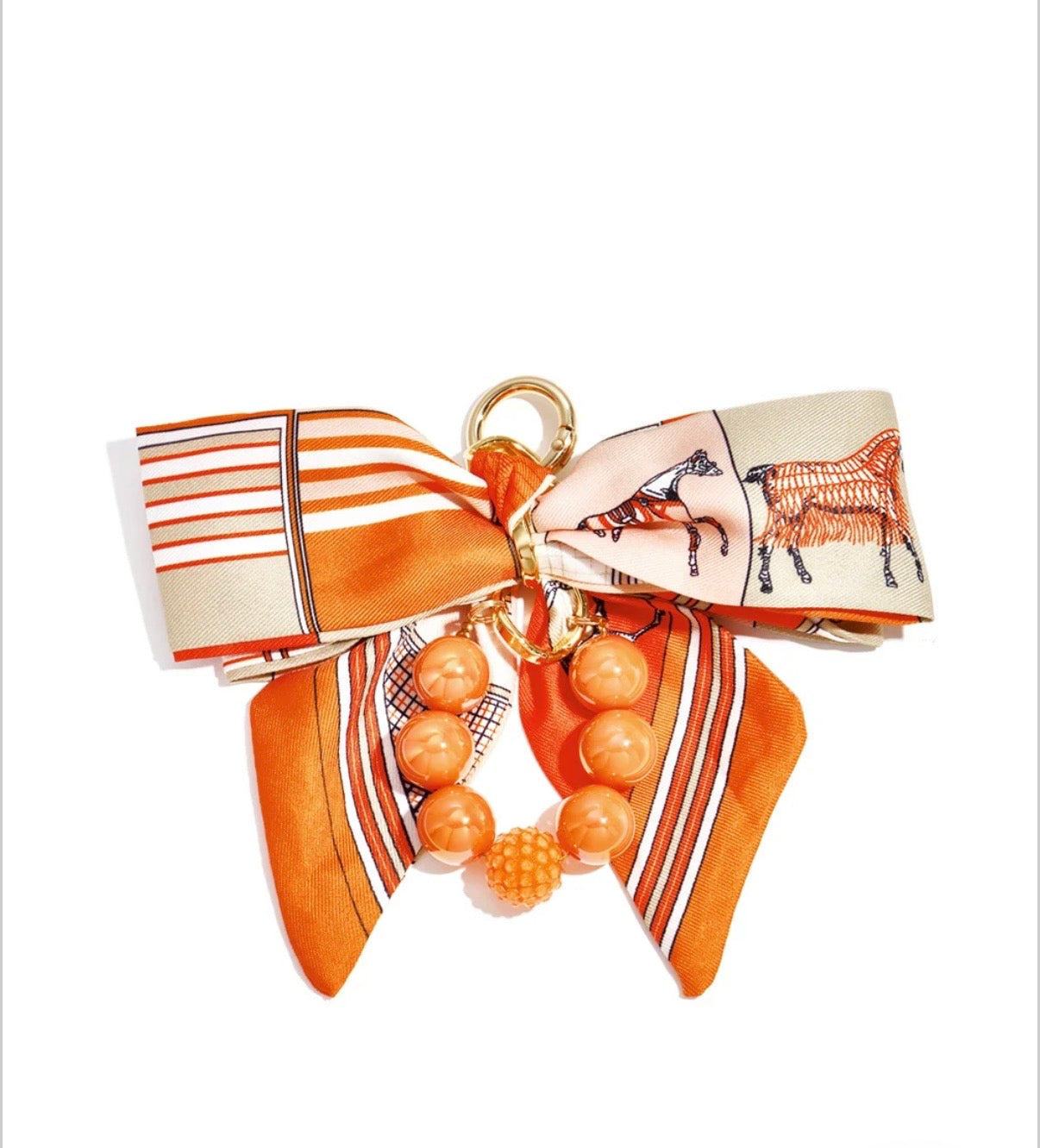 Tas/sleutelhanger bedel orange