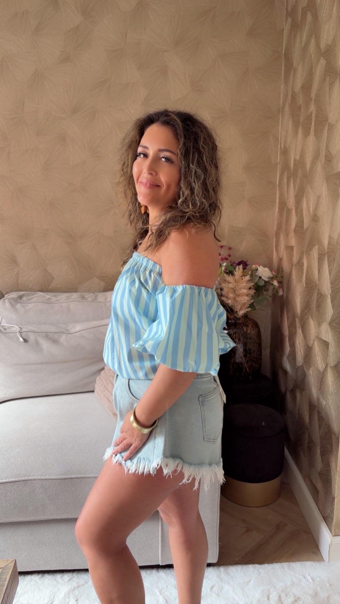 Dorian Offshoulder blue