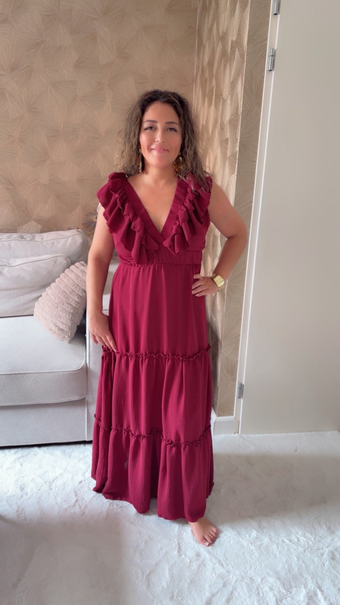 Lorita dress Bordeaux rood