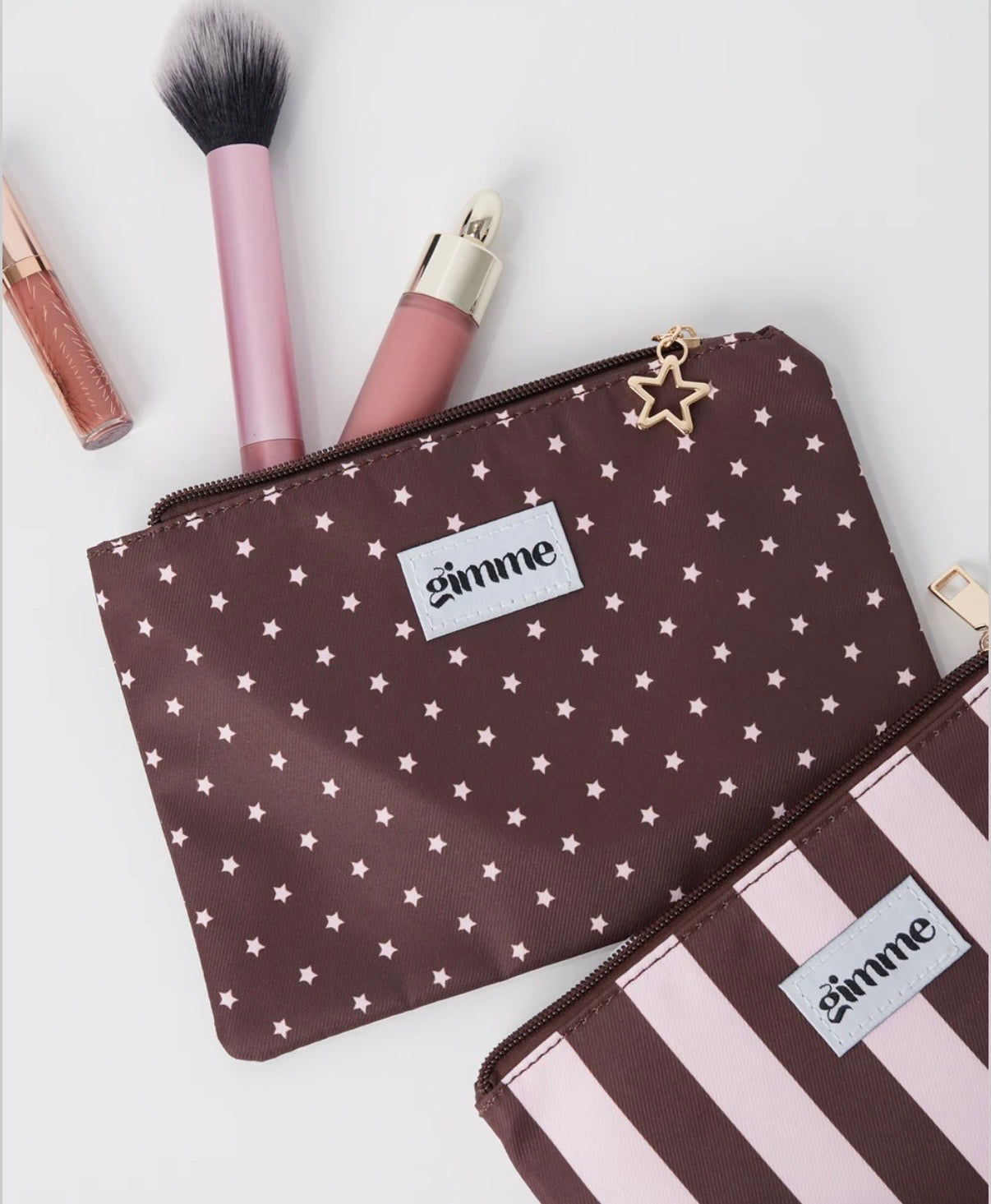 Makeup bag star coffee brown