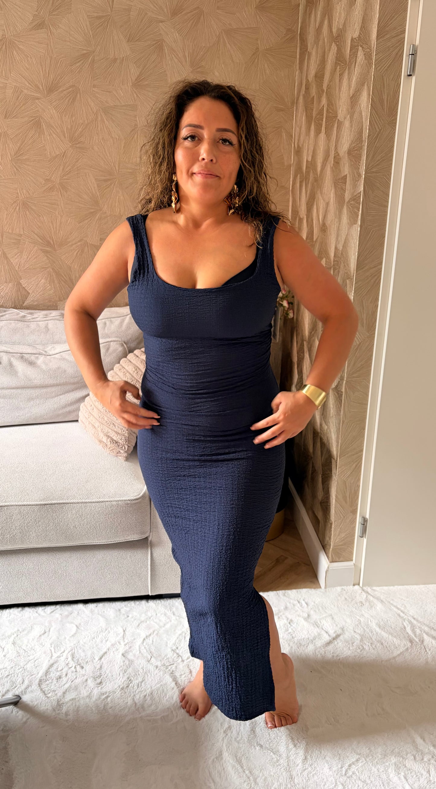 Basic jurk blue