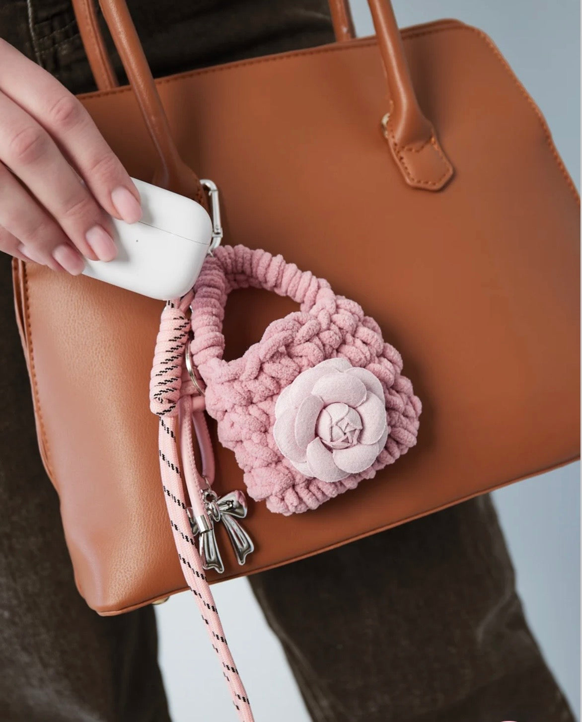 Telefoon/tas accessoire pedant flower