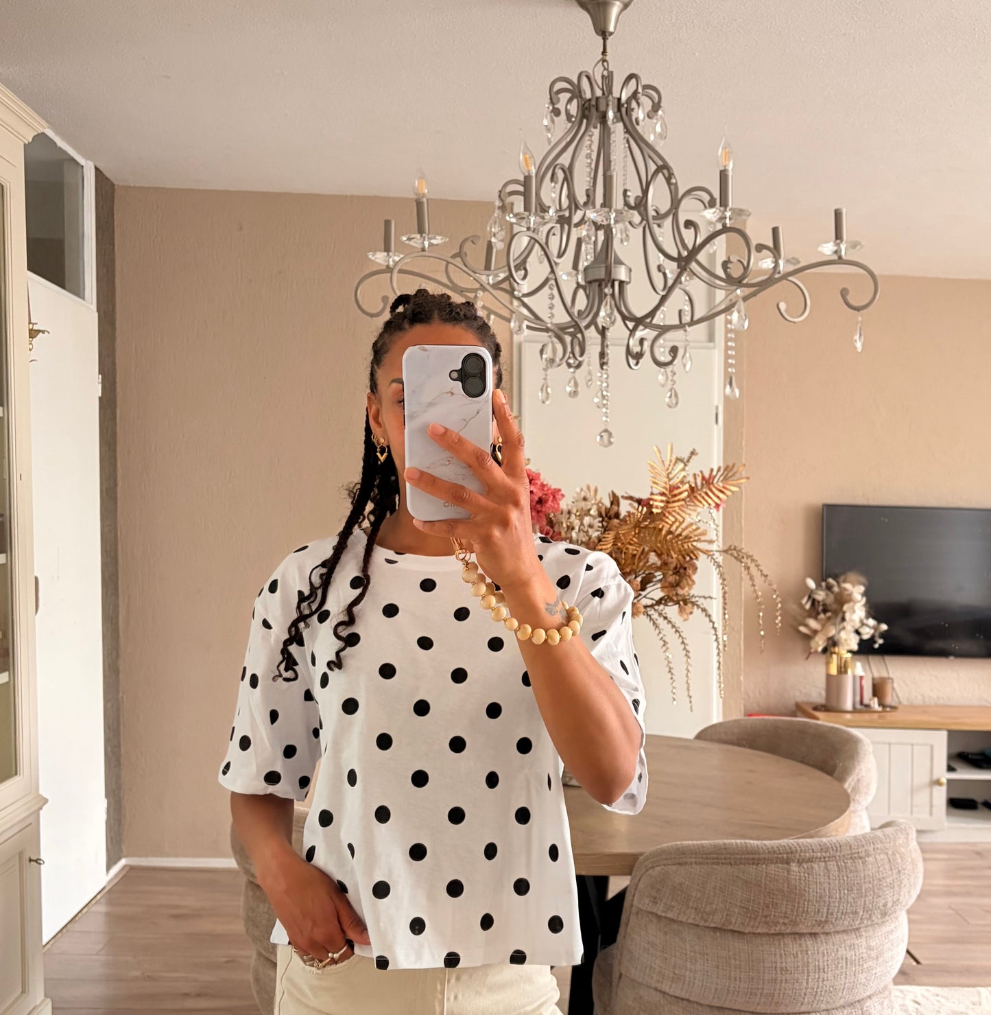 Dotted t-shirt white