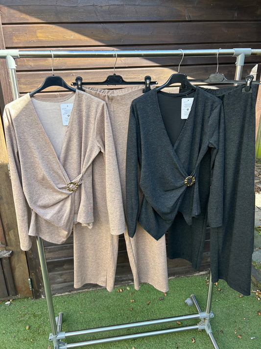 Comfyset beige en zwart