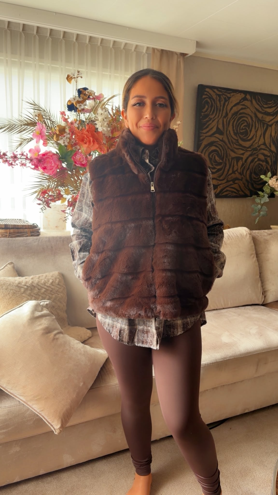Jessica faux fur gilet