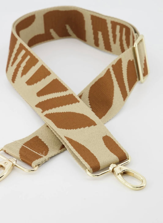 Bag strap cognac/zand
