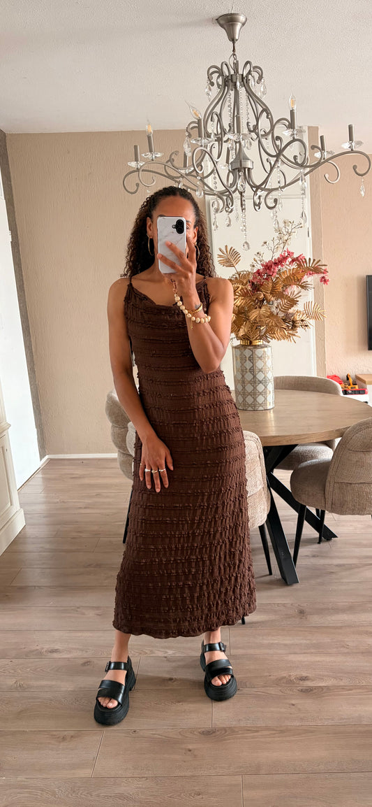 Flora dress dark brown