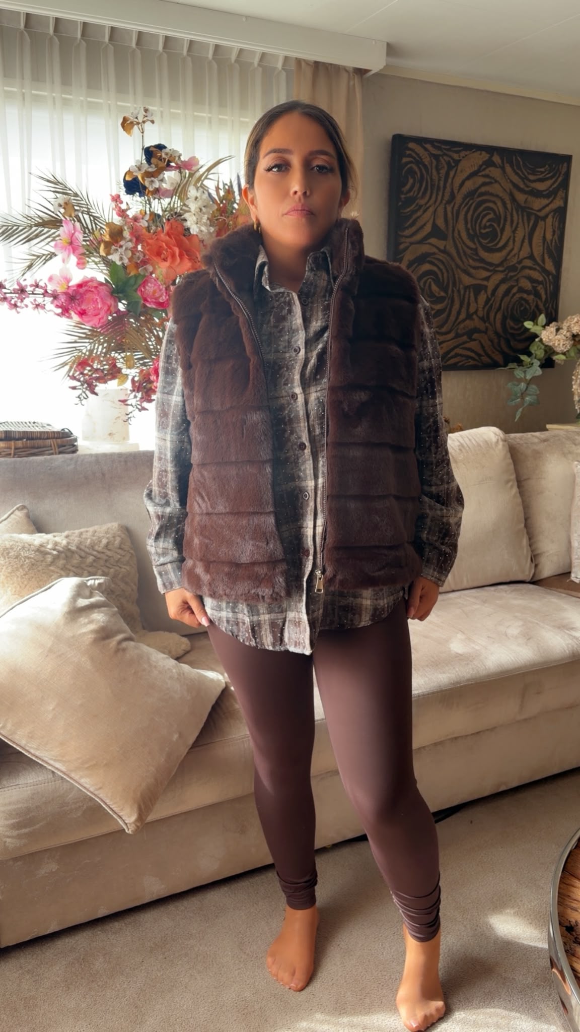 Jessica faux fur gilet