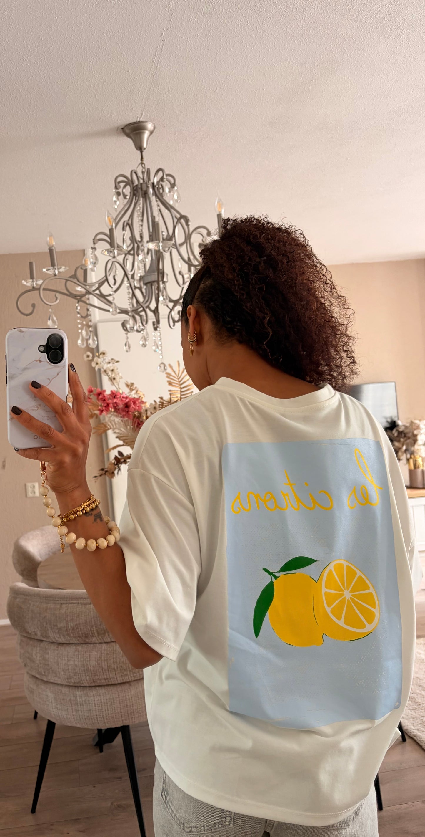 T-shirt lemon white