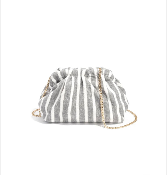 Crossbody badstof grey
