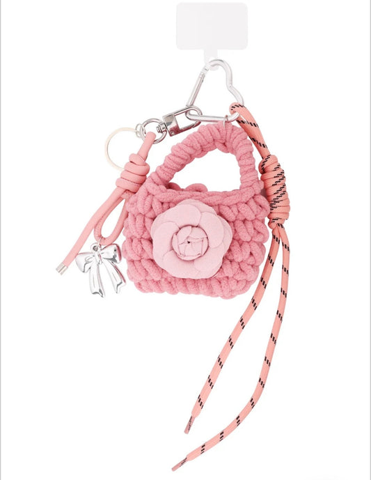 Telefoon/tas accessoire pedant flower