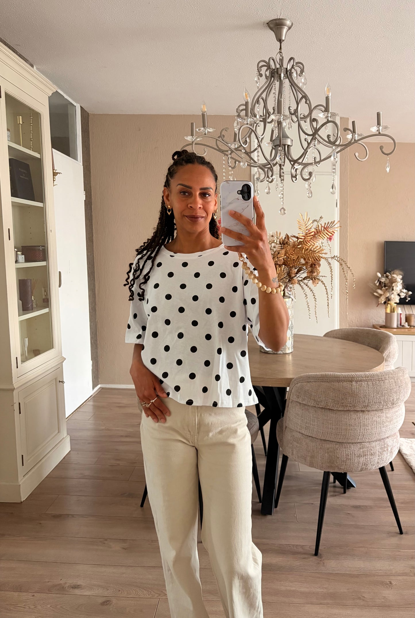 Dotted t-shirt white