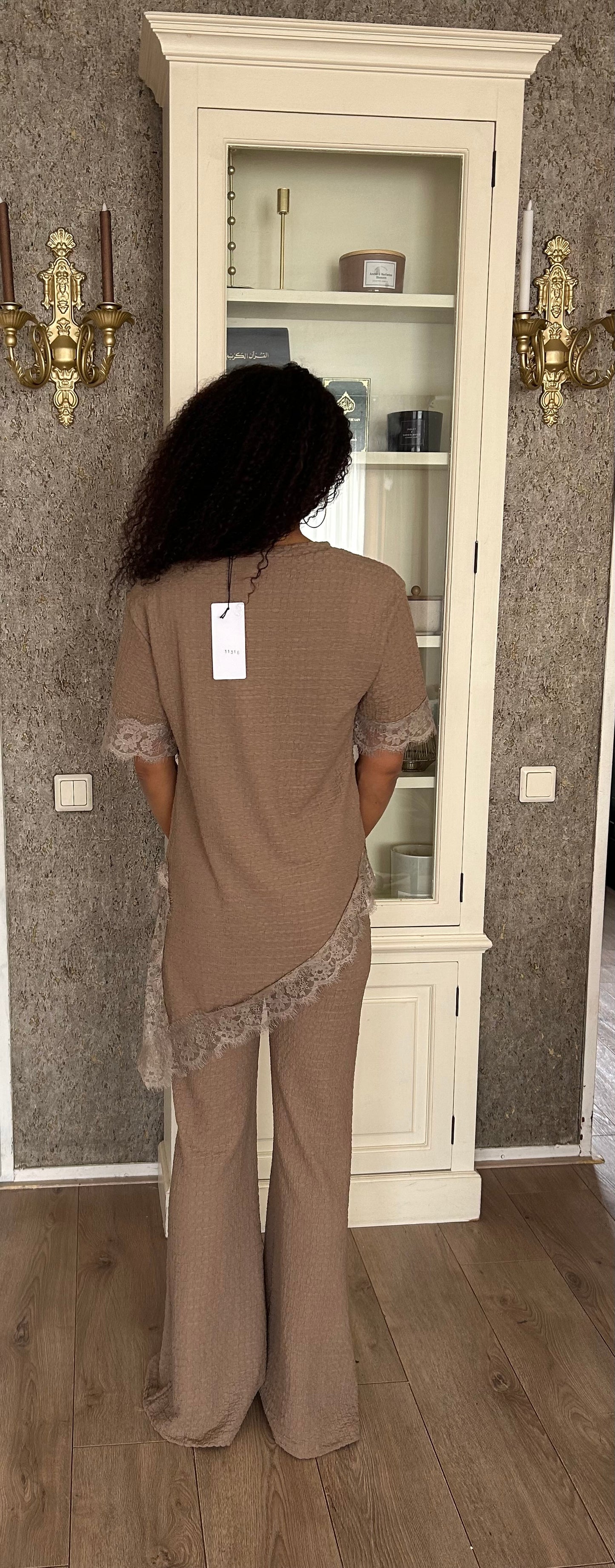 2 pieces set Lace Brown