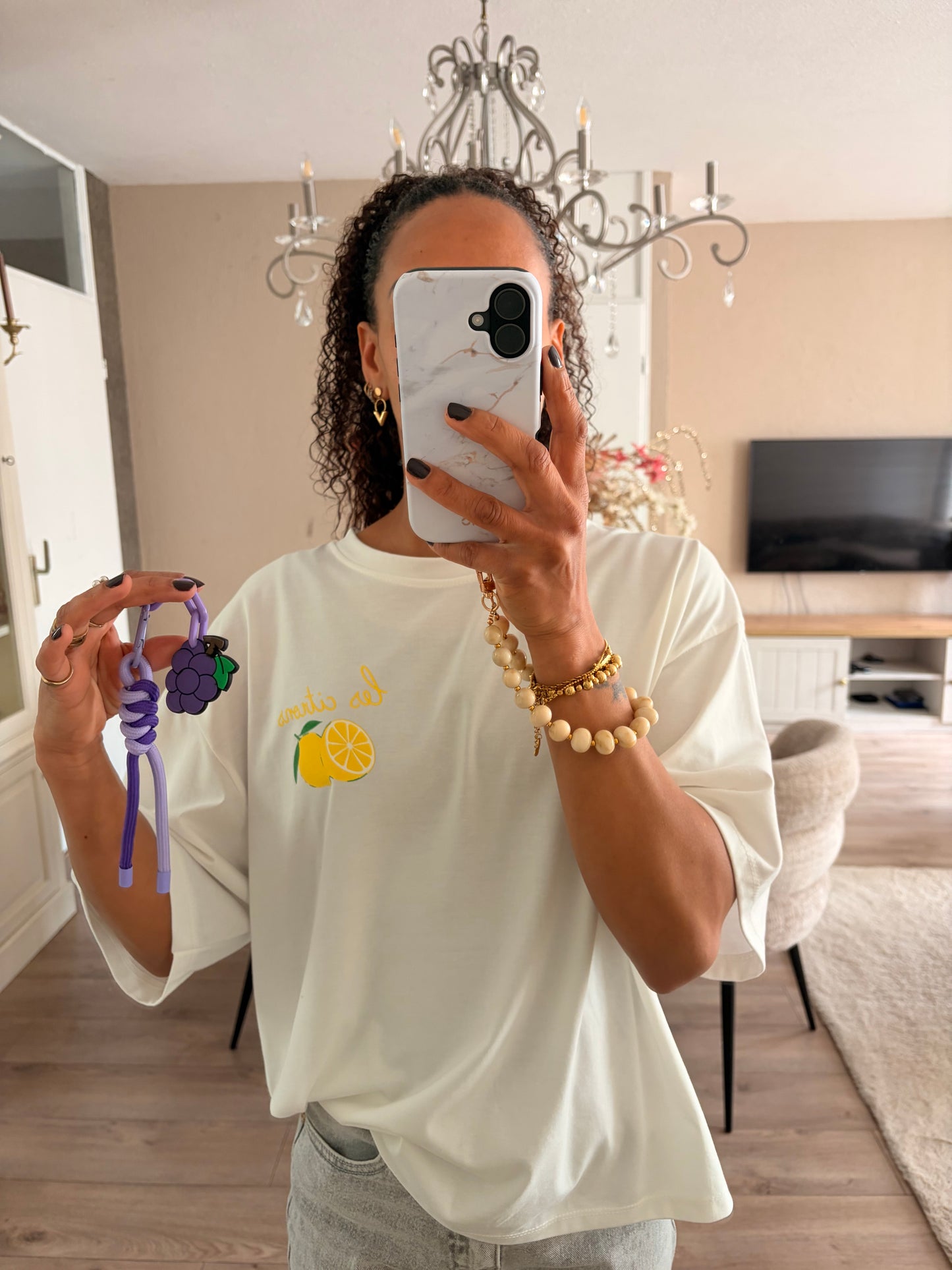 T-shirt lemon white