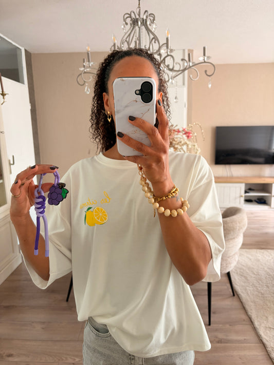 T-shirt lemon white