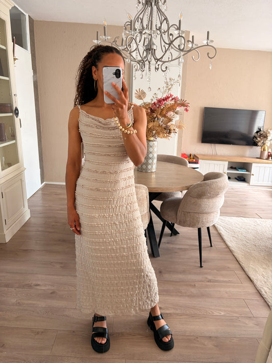 Flora dress beige